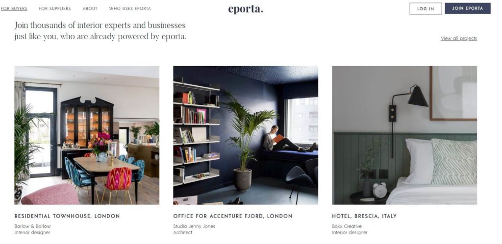 Interior design sourcing in less time with Eporta.com 